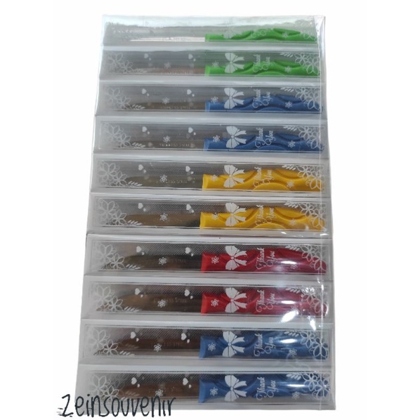 50 pcs Souvenir pisau dapur kecil kemasan mika motif