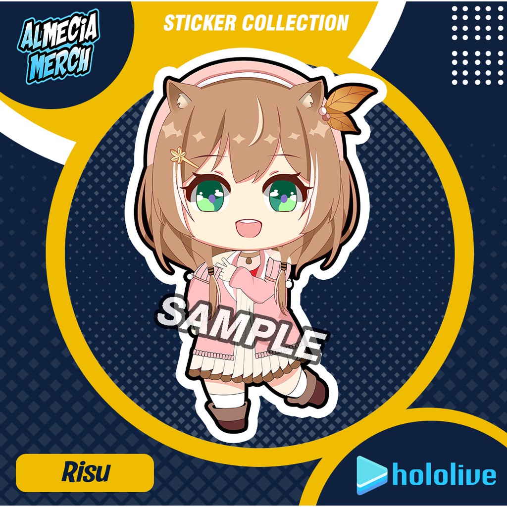 

Sticker Hololive ID Risu / Stiker Vtuber Risu / Sticker Hp, Laptop