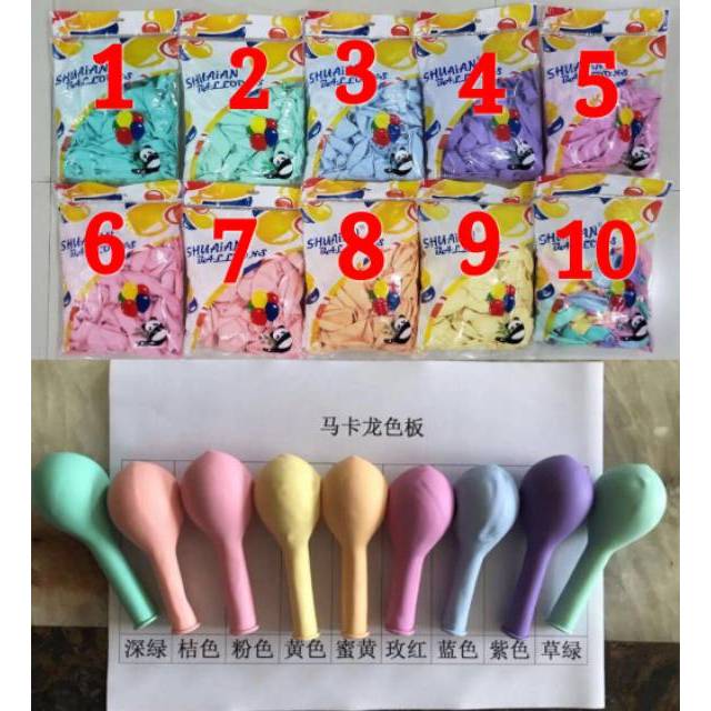 100 pcs Balon Latex Maccaron / pastel tebal 12 inc macaron soft doff