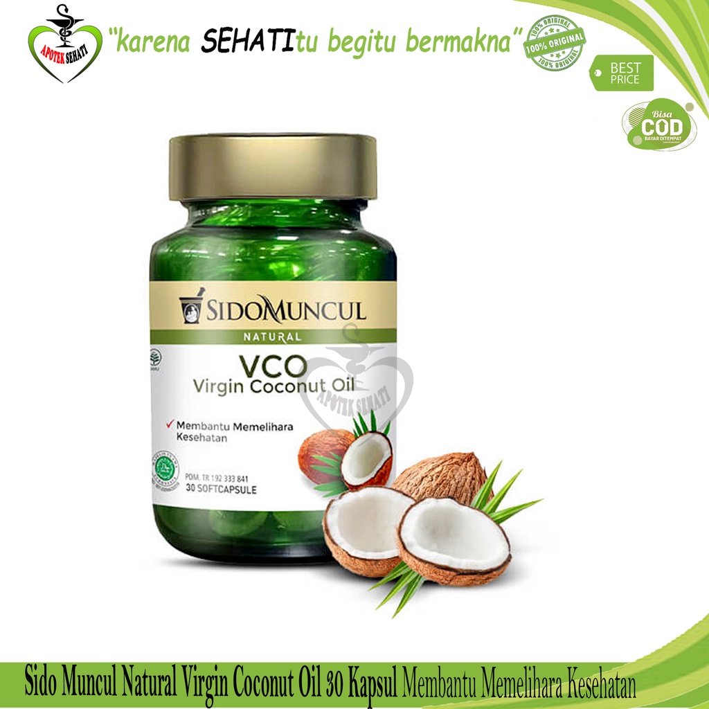 SIDOMUNCUL NATURAL VIRGIN COCONUT OIL CAPSULE 30 / Kesehatan Kulit