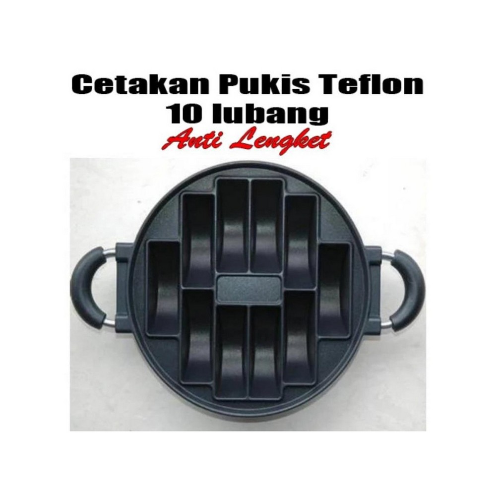 MN - Cetakan Kue anti lengket teflon 10 Lubang Cekung / cetakan pukis / cetakan kue / cetakan pukis 