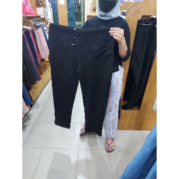 celana panjang wanita kaos jumbo 6L