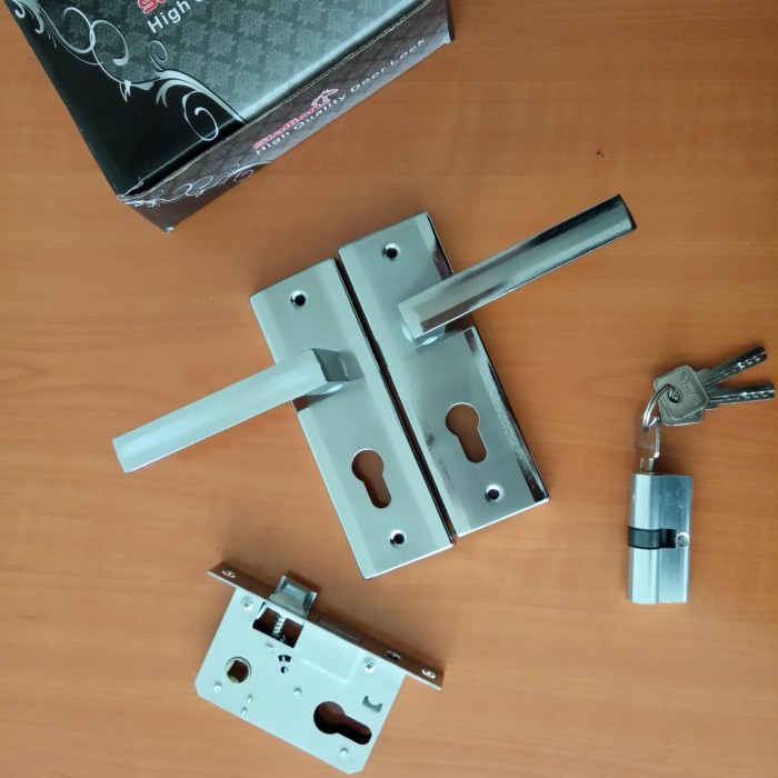 Jual KUNCI PINTU RUMAH UKURAN KECIL MINIMALIS STALLION SS 16 CROME