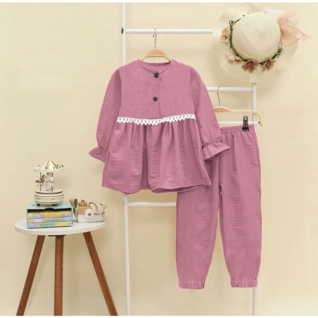 SETELAN BAJU ANAK MOTIF RENDA / SETELAN BAJU ANAK PEREMPUAN / SETELAN BAJU ANAK TERBARU / SETELAN BAJU ANAK 6-10BLN 1-5THN / SETELAN BAJU ANAK TERLARIS DAN TERMURAH / SETELAN BAJU ANAK TERPOPULER / SETELAN BAJU ANAK MOTIF RENDA 6-10BLN 1-5THN KEKINIAN