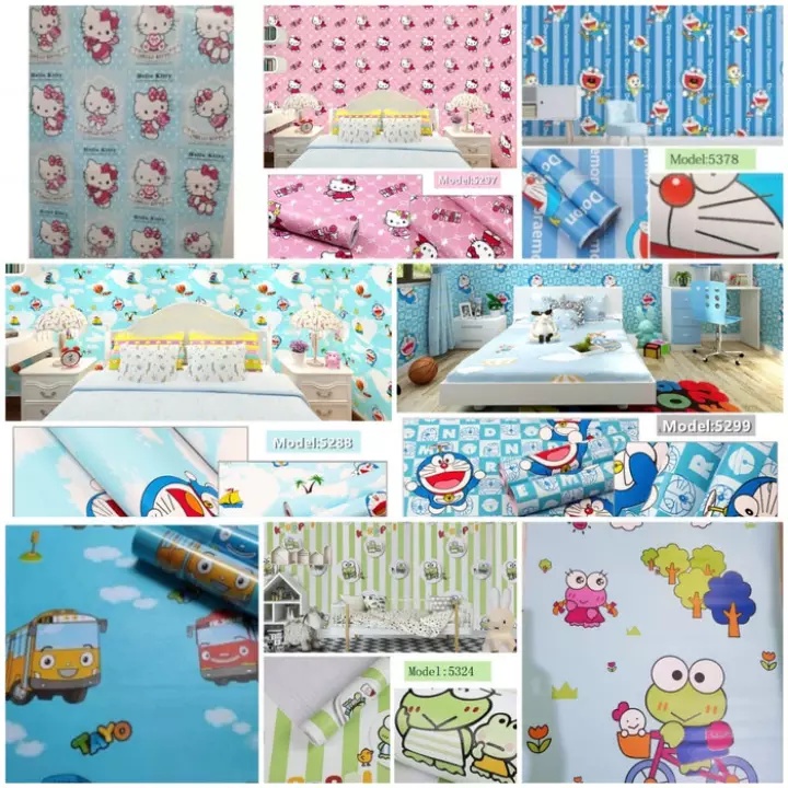 Wallsticker (Wallpaper Stiker) Motif Awan/Kartun/Karakter KCT _murah