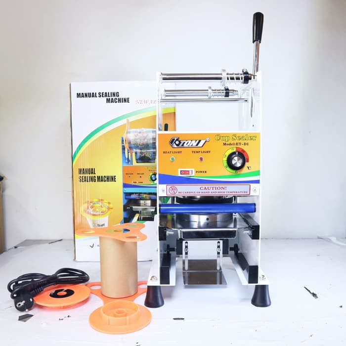 ETON ET-D1 Cup Sealer Manual Mesin Press Gelas 12-22 Oz Plastik Roll