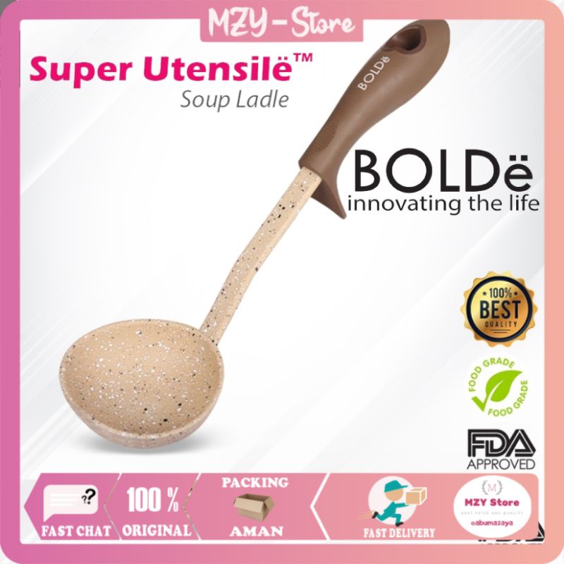 (FREE Sendok Takar) BOLDe Super Utensile Beige Spatula BOLDe Sutil Sodet Sendok Satuan Bolde 1 Pcs - ORIGINAL 100%