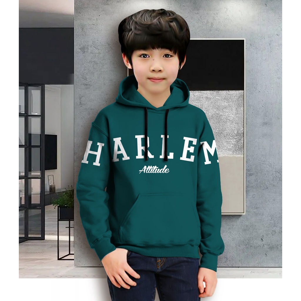 Hoodie Anak HARLEM Anak Gaming Bahan Fleece Tebal /Jaket Anak Laki Laki/Jaket Anak Terbaru/4-11 TAHUN(FLAVA_STORE)