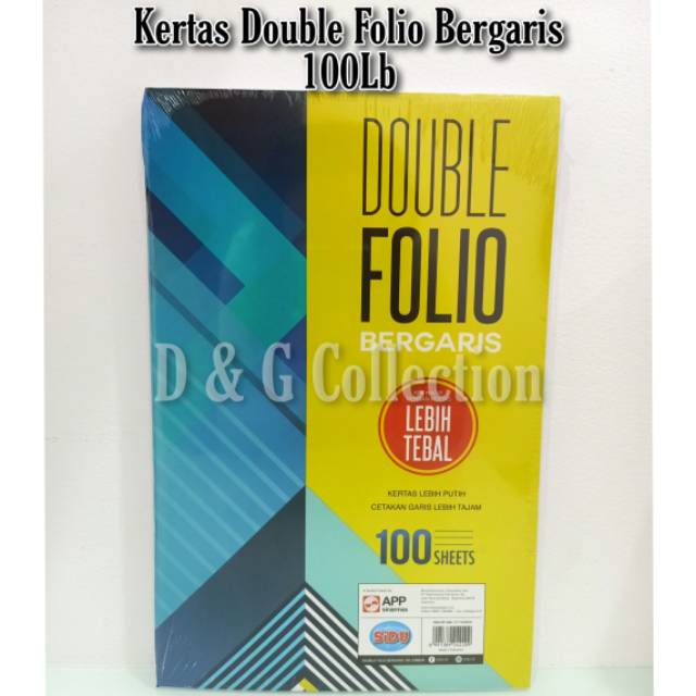 

KERTAS DOUBLE FOLIO BERGARIS SIDU 100 LEMBAR GROSIR