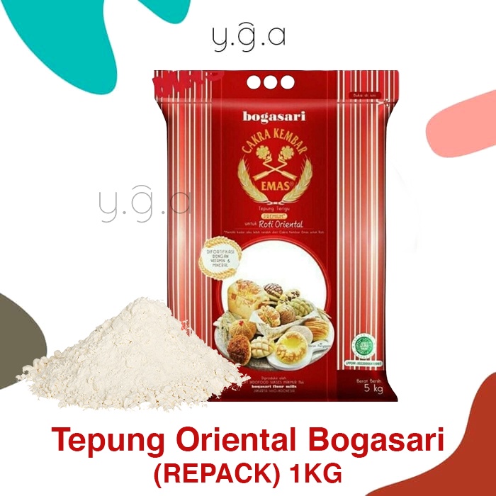 

Tepung Oriental Bogasari Cakra Kembar Emas (REPACK) 1KG