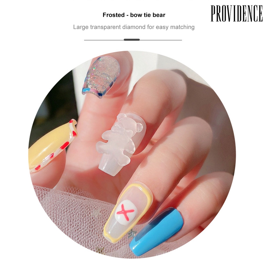 Providence 30Pcs/Set Nail Ornaments Shiny Effect Ice Penetration Bear Shape Fashion Polish UV Gel Manicure Accessories for Female