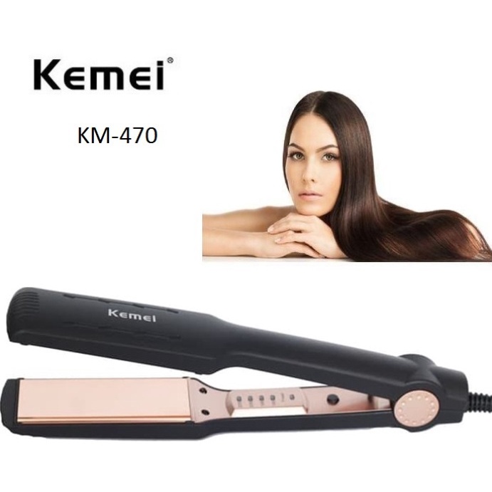 BEAUTY JAYA - [ BISA COD ] Kemei KM 470 Catokkan Rambut Meluruskan &amp; Mengeriting Otomatis Kontrol Suhu Temperatur