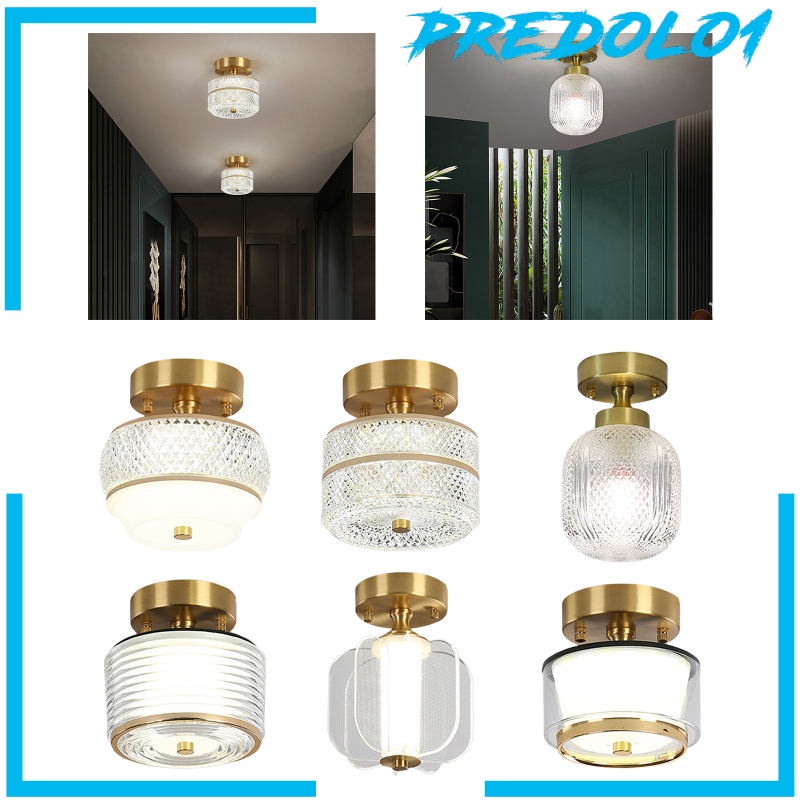 (Predolo1) Lampu Plafon Dimmable Tiga Warna Bahan Tembaga Untuk Koridor / Kamar Tidur