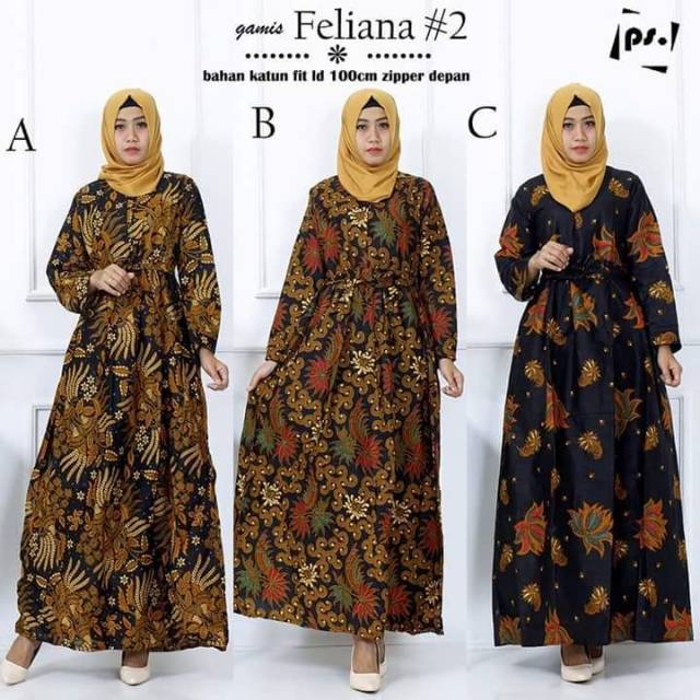 Gamis Batik Syar'i Gamis Batik Muslimah Busana Muslim TopMarkotop Batik Asli Pekalongan Termurah
