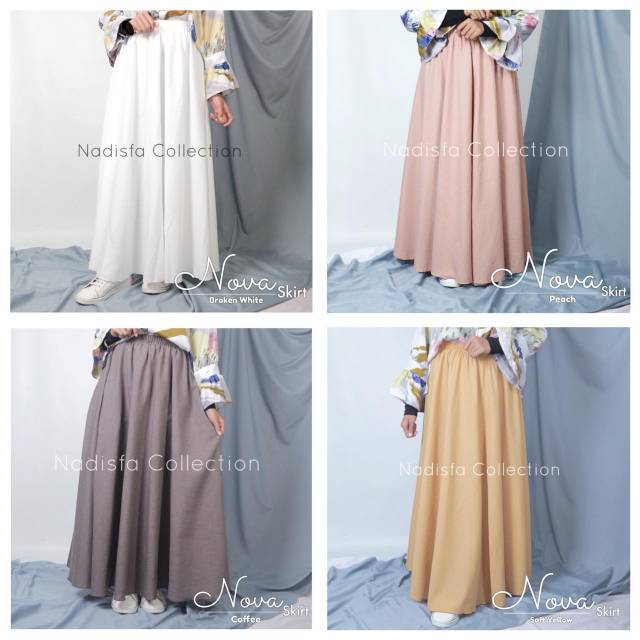 NOVA SKIRT ROK PAYUNG PANJANG MUSLIM BISA BIG SIZE