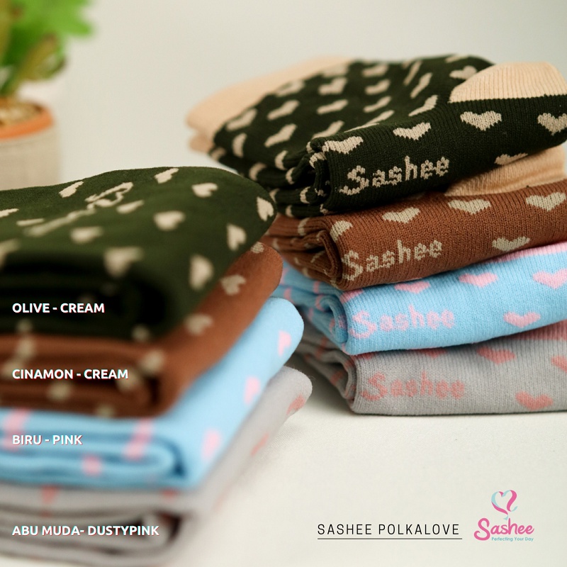 Kaos Kaki Jempol Motif Polkalove Rajut Wanita Dewasa by Sashee | Polka Love Rajut