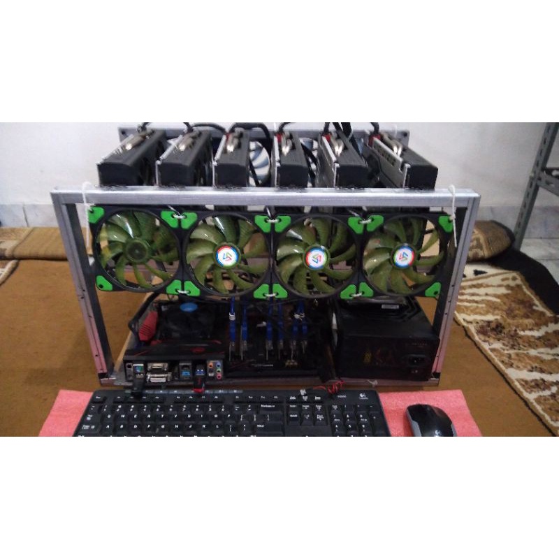 Rig Mining (rak menambang) cyrpto bisa 6 vga_Mining RIG_Rig VGA_Rak mining crypto