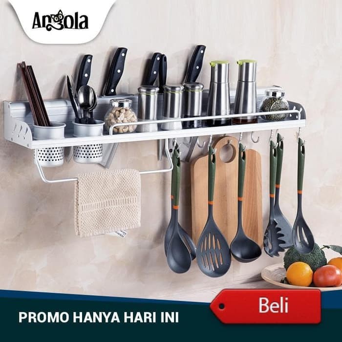

Angola E08 Tempat Wadah pisau bumbu alat masak kain lap gantungan