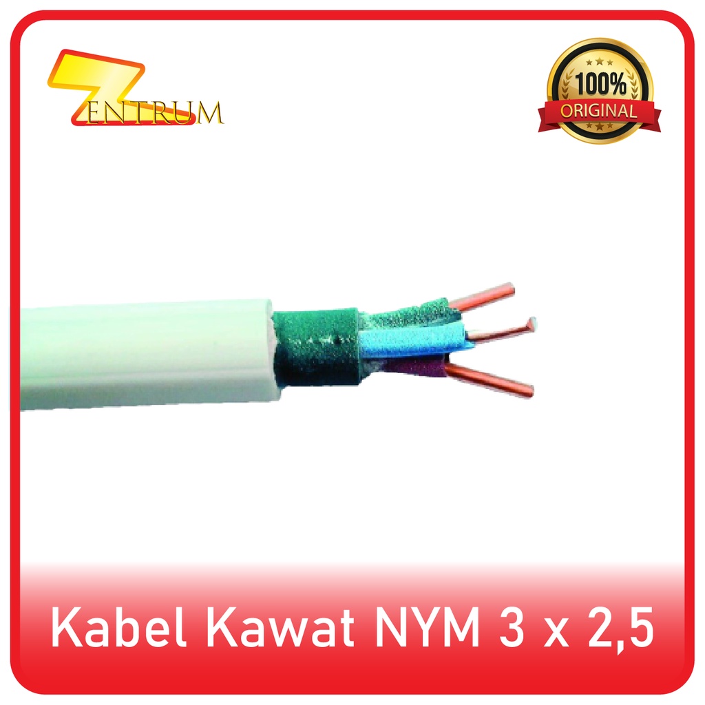 Kabel Listrik Kawat NYM 3 x 2.5 (50 Meter)