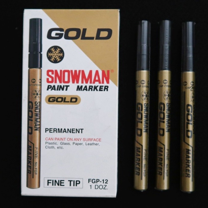 

Snowman Paint Marker Gold Permanent FGP-12