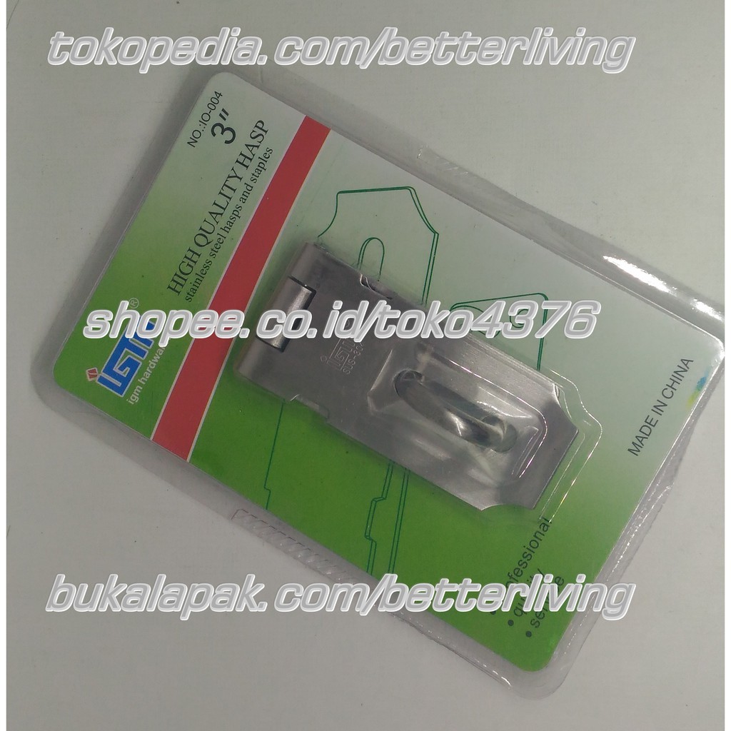 Plat Gembok - Overpal Gembok Stainless