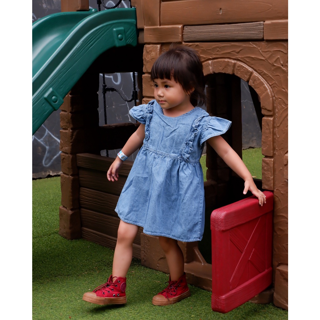 CARVA Best seller  Atasan anak Dress Anak jeans denim original Rapunzel lica polos Soft Jeans TERMURAH 1-5 Tahun