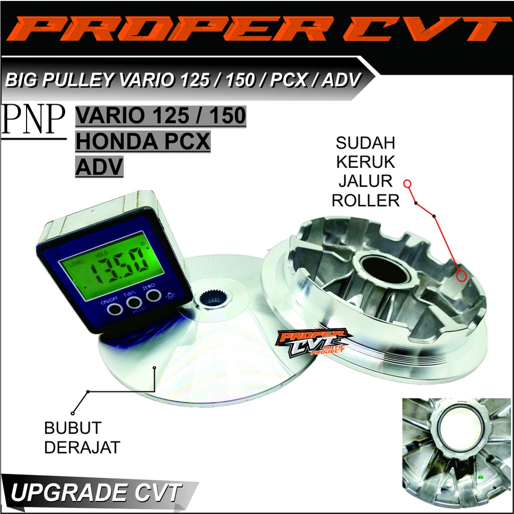 PULLEY VARIO 150 CUSTOM big pulley pcx pnp vario bubut costom racing BIG PULLEY PCX BIG PULLEY ADV B