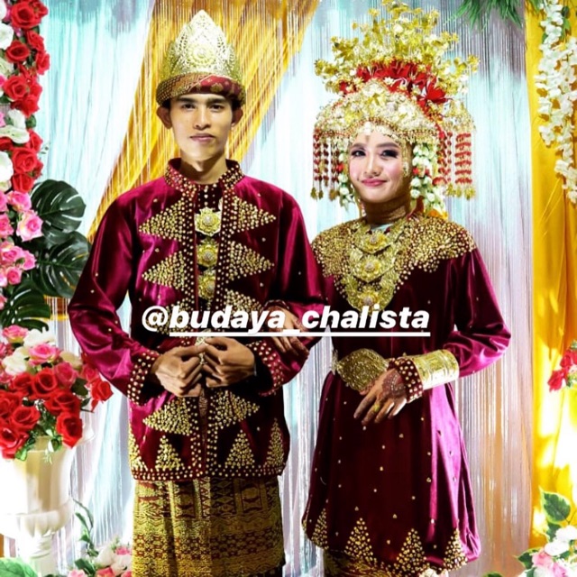 Baju pengantin modern payet full set