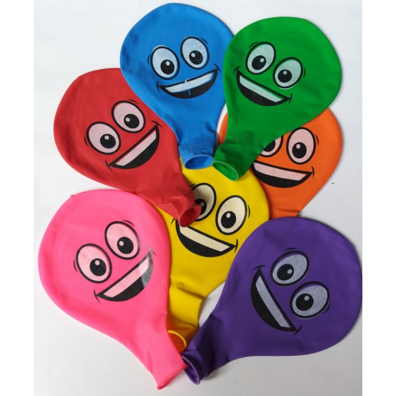 Balon Jumbo Smile Warna Warni Lucu Murah