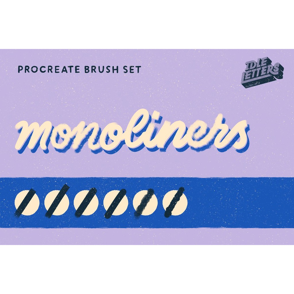 Procreate Brush - Monoliners Procreate Brush Set