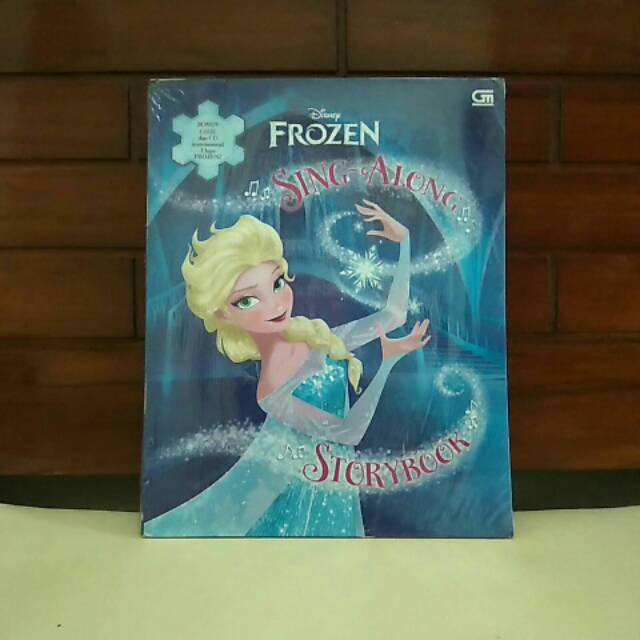 Disney Frozen Sing Along Storybook Bonus Lirik Dan Cd Inatrumental 3 Lagu Frozen Shopee Indonesia