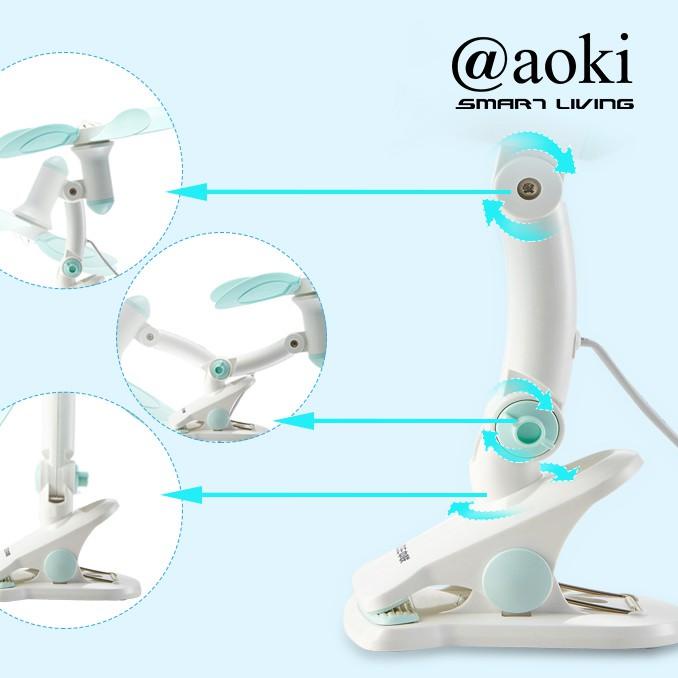 ♬ AOKI Kipas angin jepit eva lentur adem tempel dinding 360mm af 3601 ⅎ