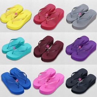 Image of Sandal Wedges Spon Colorful Jepit POLOS Kualitas Super