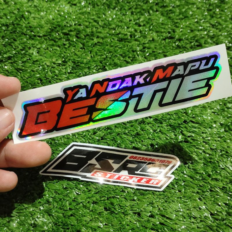 stiker bestie / sticker hologram