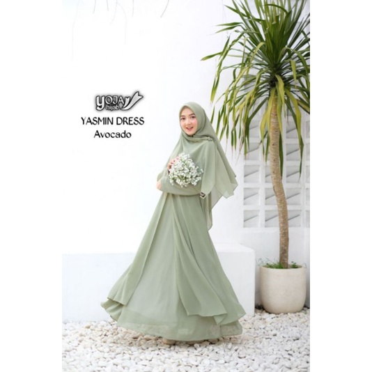 gamis ceruty yasmin set squere