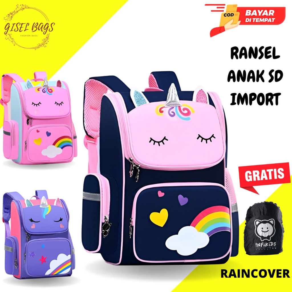 GB-Tas ransel anak perempuan SD tas ransel anak import tas ransel anak karakter lucu