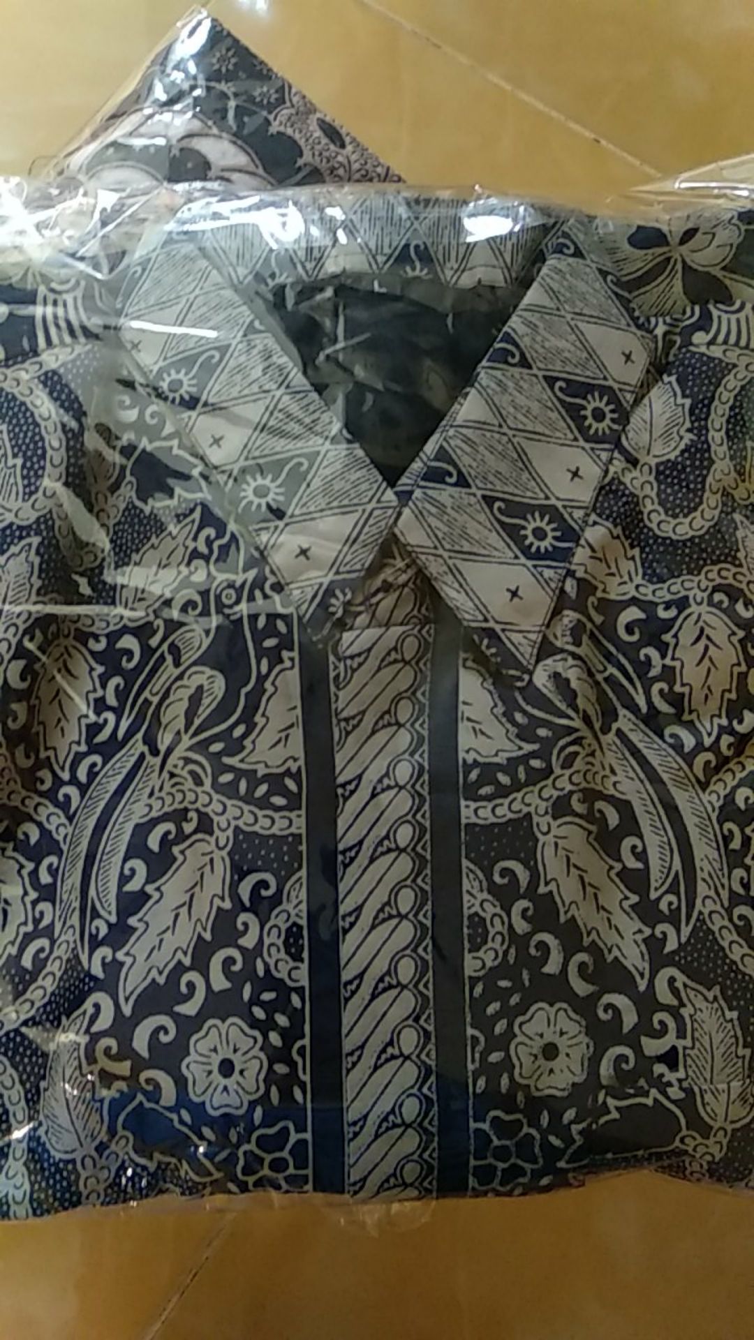 Bantara Navy Kemeja Batik Pria Full Furing Bahan Katun Primisima