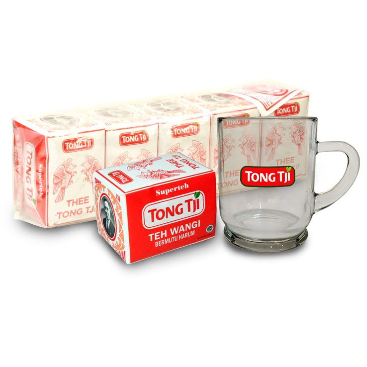 

『8.8 Flash Sale』 Tong Tji Bundling Tong Tji Super Jasmine Tea 80g Gratis Gelas 