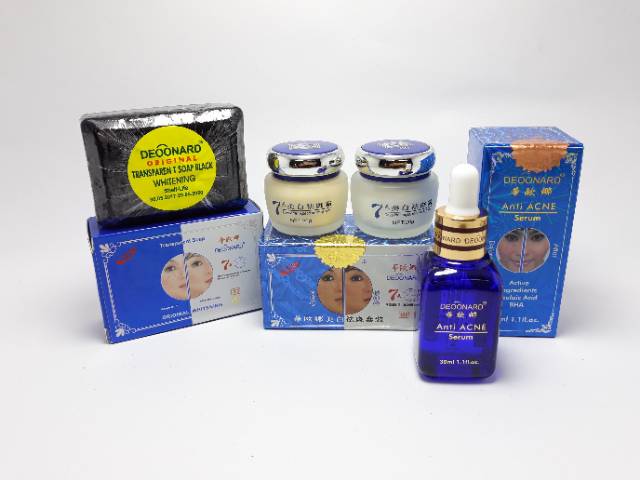 PAKET CREAM DEOONARD SET+SABUN+SERUM ANTI ACNE ORYGINAL