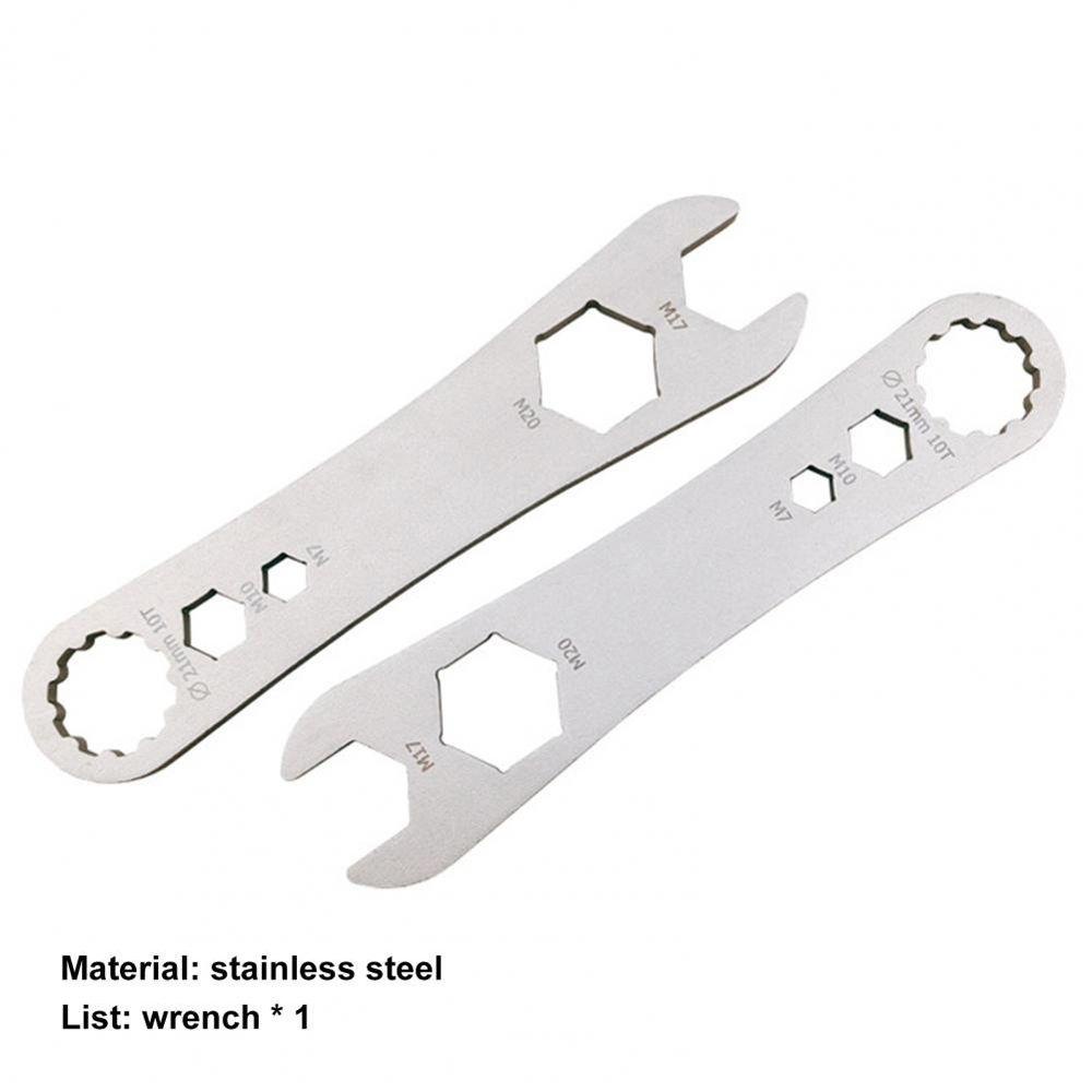 Lanfy Kunci Pedal Sepeda Portabel Kokoh Memakai Aksesoris Stainless Steel Pedal Pelepas Sepeda Gunung Kekerasan Tinggi Pedal Spanner