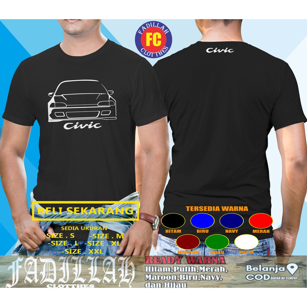 Kaos Mobil Honda Civic Estilo Baju Otomotif
