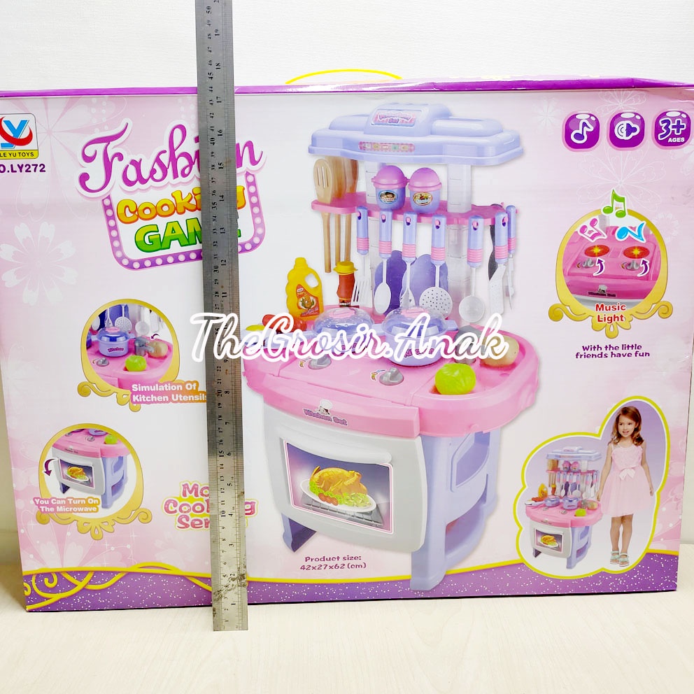 Fasbion Cooking Game JUMBO Mainan Dapur Mini Lampu Musik Masak-masakan