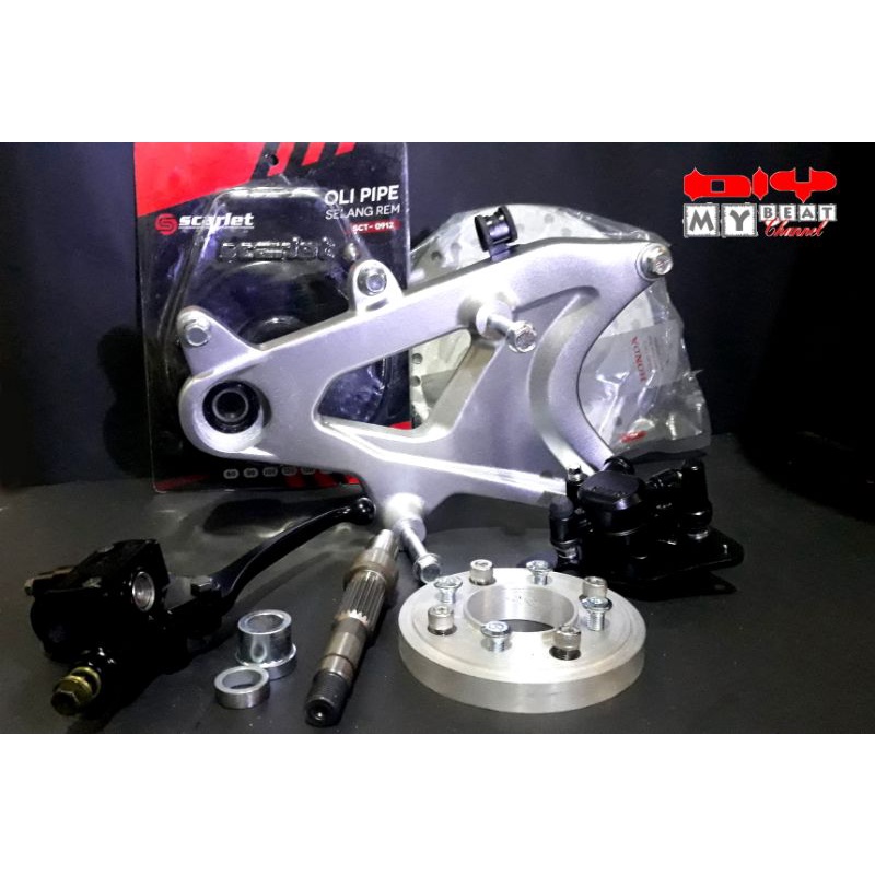 Satu Set paket swingarm custom cakram belakang Genio beat deluxe scoopy street 2020 keatas