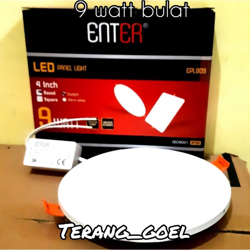 Down Light IB panel 9 watt Enter Bulat dan Kotak / Lampu Plafon IB Panel Down Light Enter 9 Watt Bulat dan Kotak