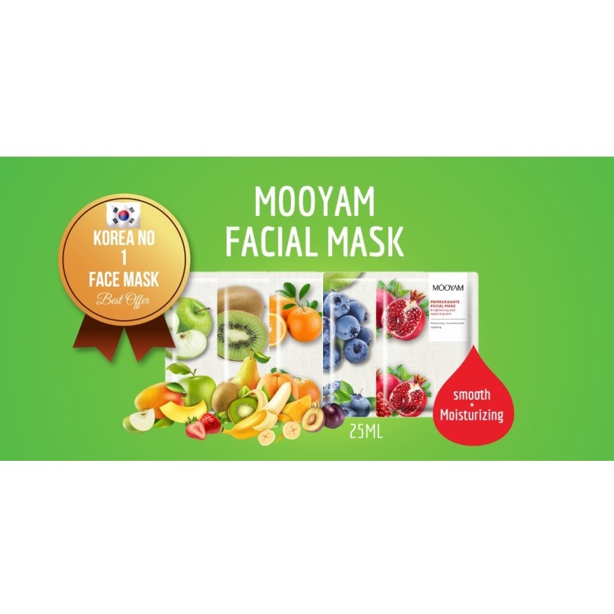 MASKER WAJAH MOOYAM FRUIT FACIAL MASK KOREAN  - SHEET MASK
