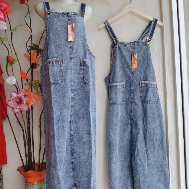 Overal dewasa bahan soft jeans tidak kaku