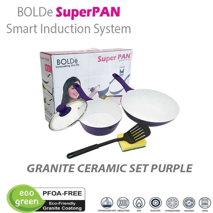 BOLDe Super Pan Granite Set Purple 5 Pcs