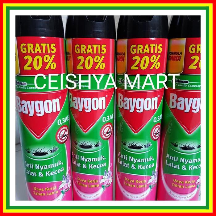 BAYGON AEROSOL FLOWER GARDEN 600 ML +120 ML