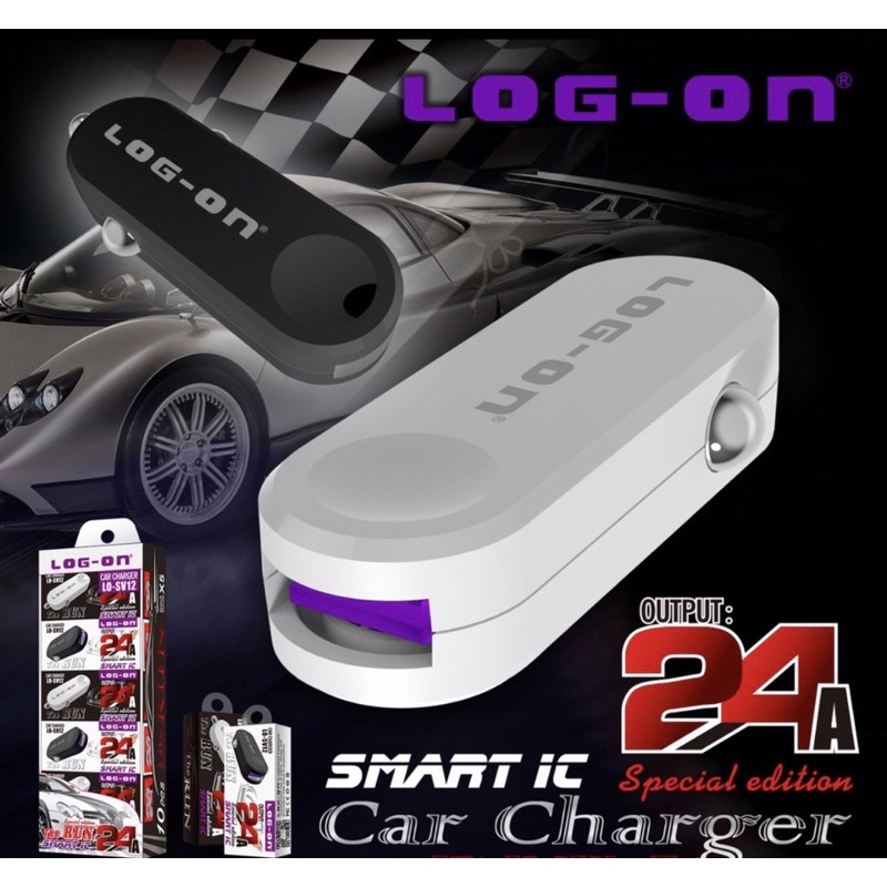 LOG ON SAVER THE RUN 1OP 2.4A LO-SV12 CHARGER MOBIL &amp; MOTOR (Hanya Kepala Charger)