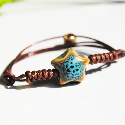 Gelang Etnik GK-65 Batu Keramik Blue Star